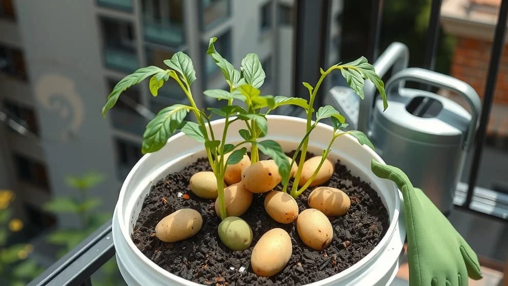 Odla potatis i hink hemma